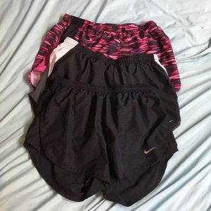 Women’s Nike Running Shorts, Size Medium, lot of 3